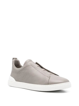 Zegna Triple Stitch sneakers gris claro