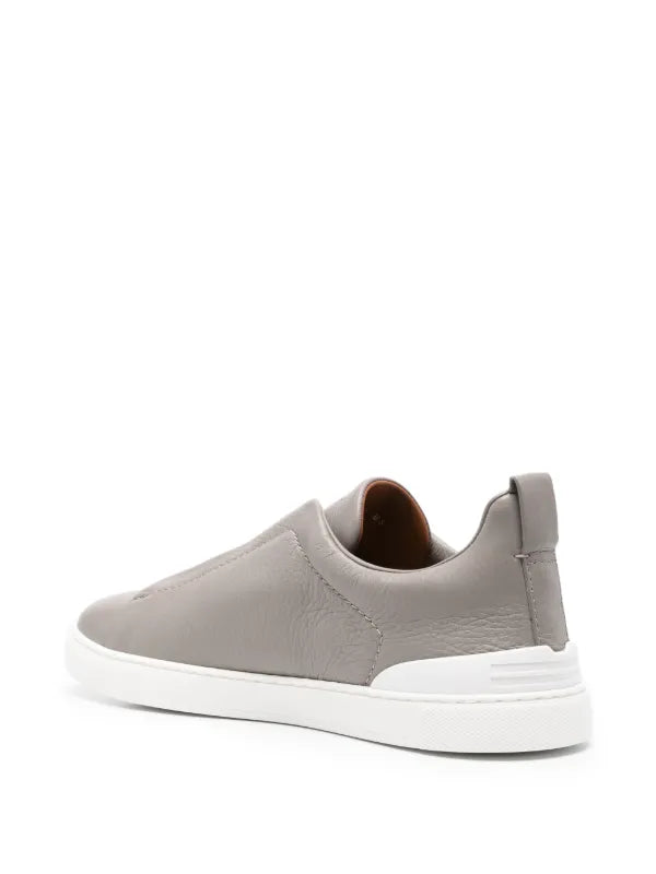 Zegna Triple Stitch sneakers gris claro