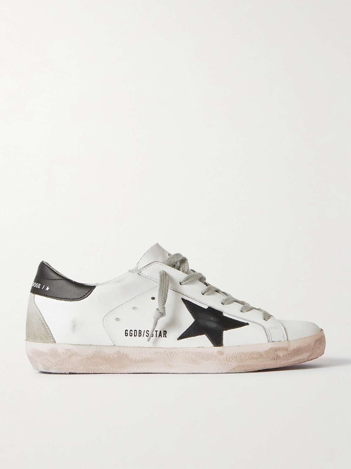 GOLDEN GOOSE Superstar distressed leather sneakers