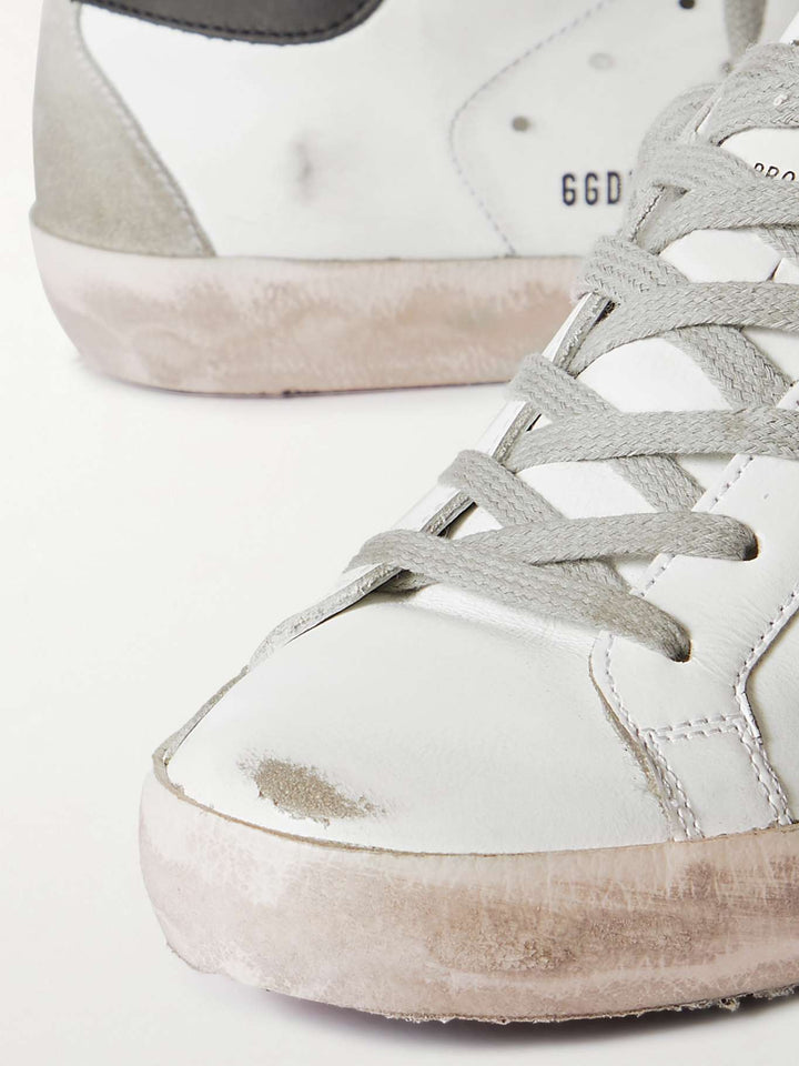 GOLDEN GOOSE Superstar distressed leather sneakers