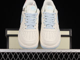 N372O Nike Air Force 1 07 Low Keep Fresh Beige Blue Silver Azul Plata