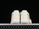 N372O Nike Air Force 1 07 Low Keep Fresh Beige Blue Silver Azul Plata