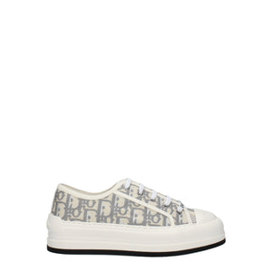 N375O Christian Dior Sneakers Women Fabric Beige/Stone