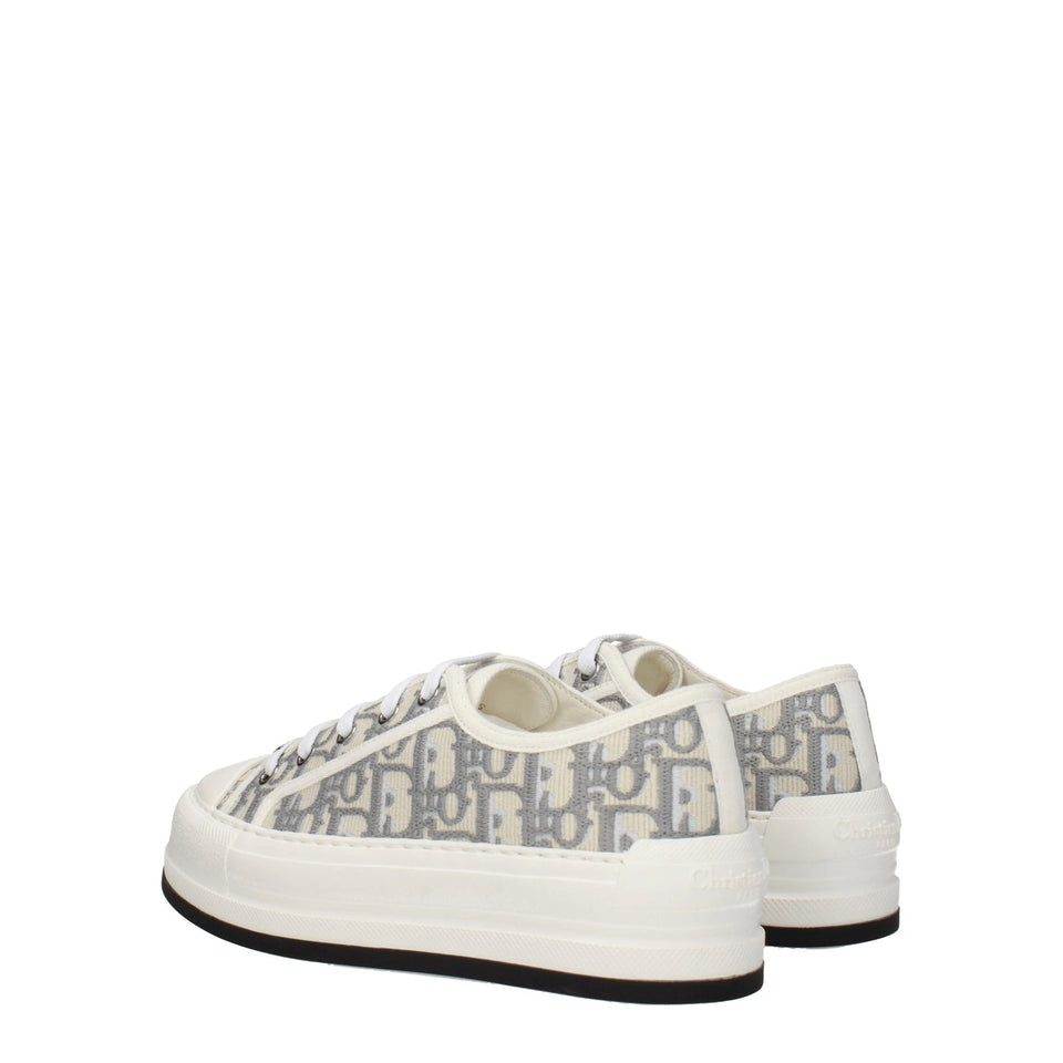 N375O Christian Dior Sneakers Women Fabric Beige/Stone