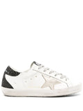 Golden Goose tenis Super-Star estrella dorada talón glitter negro