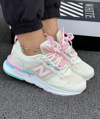 New balance beige rosa blanco