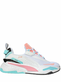 Tenis Puma Rs system de mujer blanco azul rosa