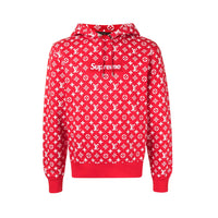 Supreme x Louis Vuitton Box Logo Hooded Sweatshirt Red sudadera hoddie