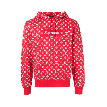 Supreme x Louis Vuitton Box Logo Hooded Sweatshirt Red sudadera hoddie