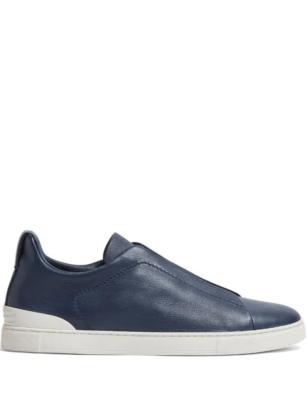 Zegna tenis Tripe Stitch Navy Marino Blanco