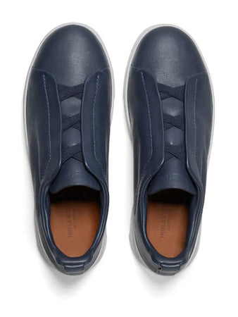 Zegna tenis Tripe Stitch Navy Marino Blanco