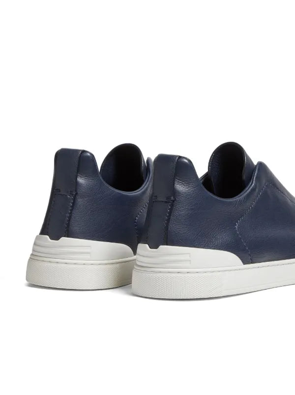 Zegna tenis Tripe Stitch Navy Marino Blanco