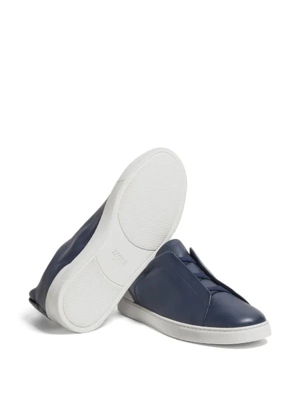 Zegna tenis Tripe Stitch Navy Marino Blanco