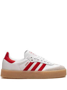 N375O adidas tenis Sambae "White/Red" xl plataforma suela de liga