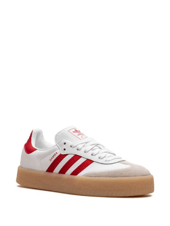 N375O adidas tenis Sambae "White/Red" xl plataforma suela de liga
