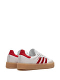 N375O adidas tenis Sambae "White/Red" xl plataforma suela de liga