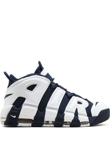 N373O Nike tenis Air More Uptempo Azul Marino Blanco