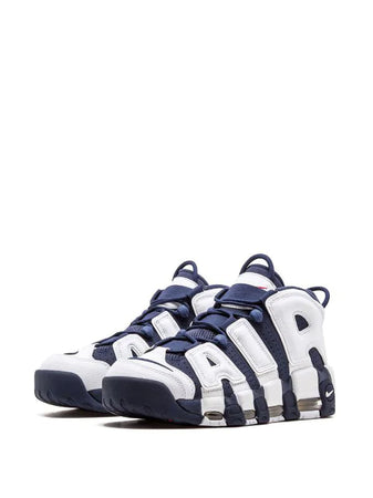 N373O Nike tenis Air More Uptempo Azul Marino Blanco