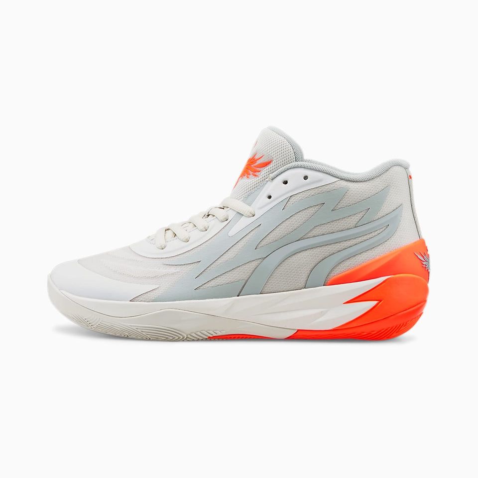 N373O PUMA MB.02 Gorangé Basketballschuhe Gris Naranja