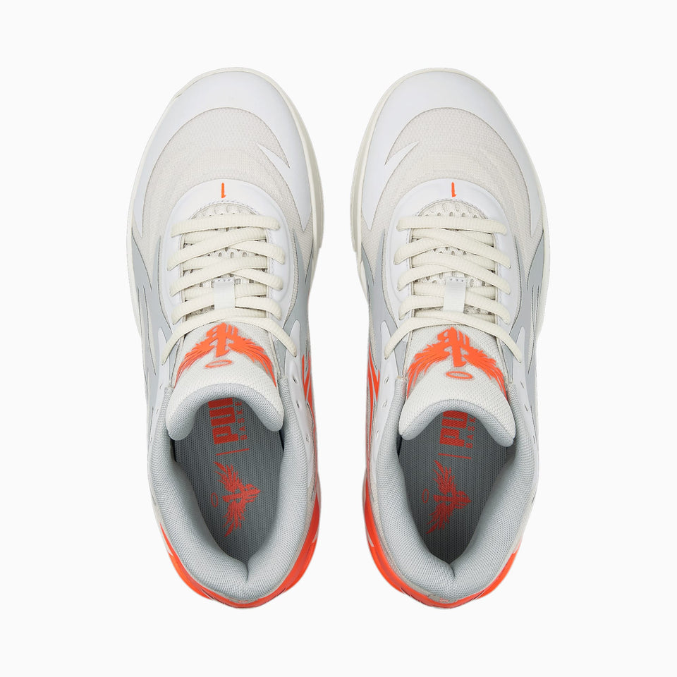 N373O PUMA MB.02 Gorangé Basketballschuhe Gris Naranja