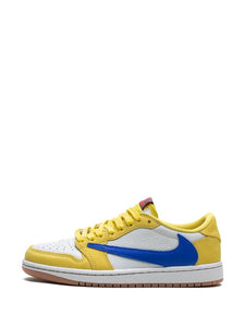 Jordan tenis Air Jordan 1 Retro Low Canary de JORDAN x Travis Scott