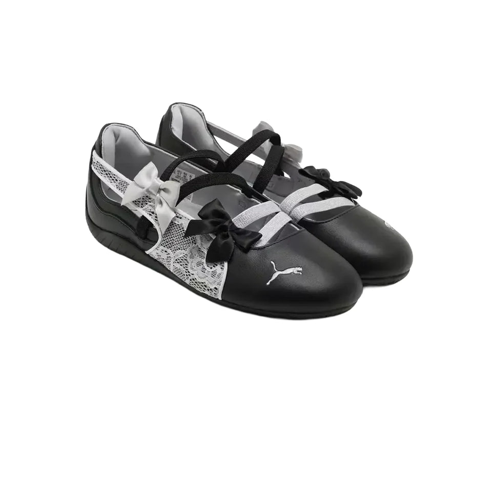 PUMA SPEEDCAT BALLET LACES BLACK WHITE WOMENS - Calzado de mujer y hombre