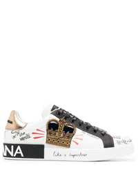 Dolce & Gabbana tenis Portofino con eslogan estampado