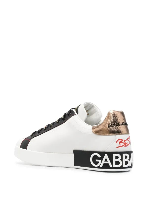 Dolce & Gabbana tenis Portofino con eslogan estampado