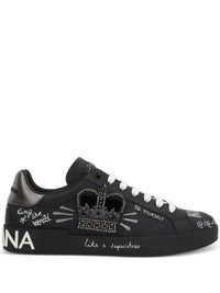 Dolce & Gabbana tenis con parche del logo negro