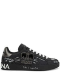 Dolce & Gabbana tenis con parche del logo negro