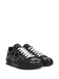 Dolce & Gabbana tenis con parche del logo negro