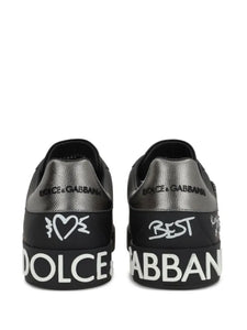 Dolce & Gabbana tenis con parche del logo negro
