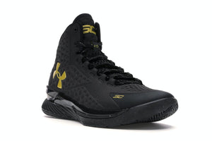 Under Armour Curry 1 Estandarte Negro y Dorado bota original