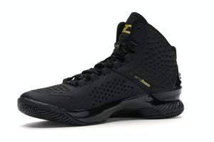 Under Armour Curry 1 Estandarte Negro y Dorado bota original