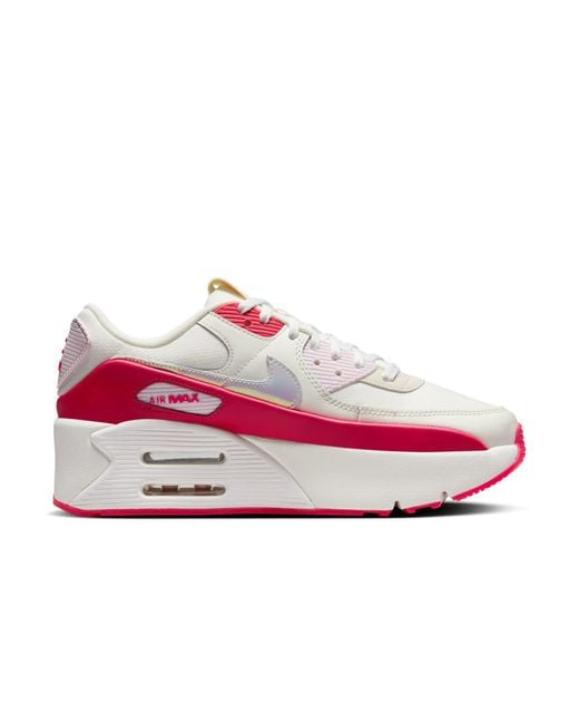 Nike Women's Red (Wmns) Air Max 90 Lv8 'Sail Siren' rosa Valentin - Calzado de mujer y hombre
