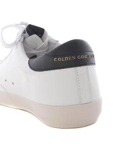 N373O Tenis Casual Golden Goose Superstar Blanco Gris Talon negro