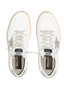 Golden Goose tenis bajos Ball Star blanco plata