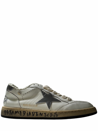 Golden Goose tenis bajos Ball-Star venice blanco gris