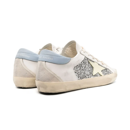 GOLDEN GOOSE SUPER STAR WHITE GLITTER LOW TOP