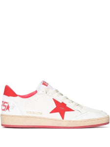 Golden Goose tenis bajos Ball Star blanco rojo
