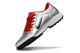 Nike total 90 Plata rojo tenis de futbol
