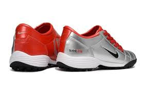Nike total 90 Plata rojo tenis de futbol