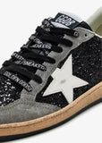 Golden Goose tenis Ball Star glitter negro