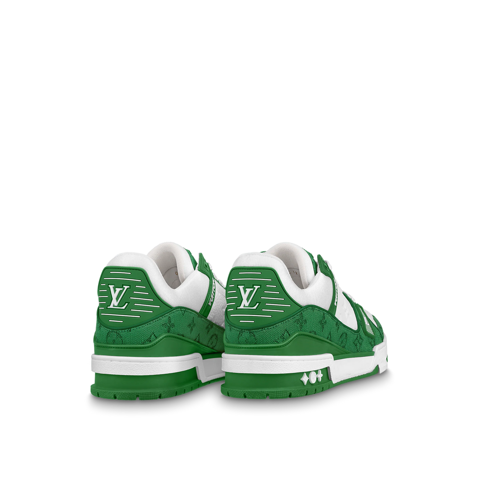 N372O TENIS LV TRAINER DENIM VERDE LOUIS VUITTON