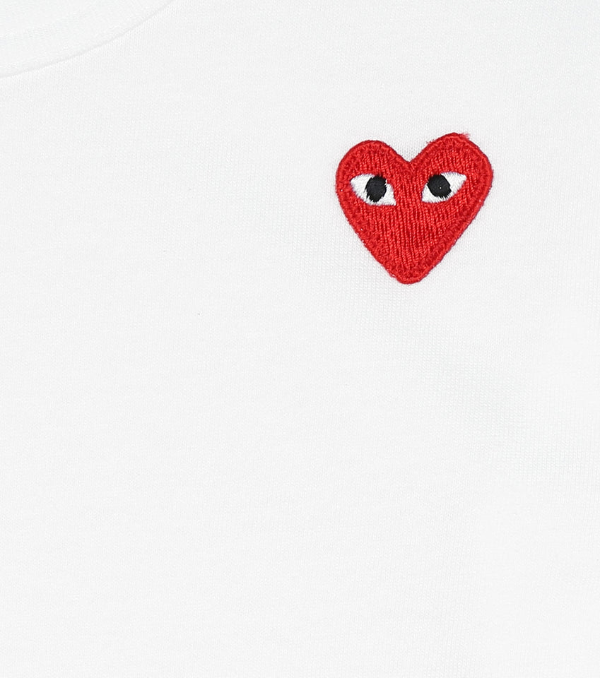 N372O COMME DES GARÇONS PLAYS Camiseta Heart de algodón con logo