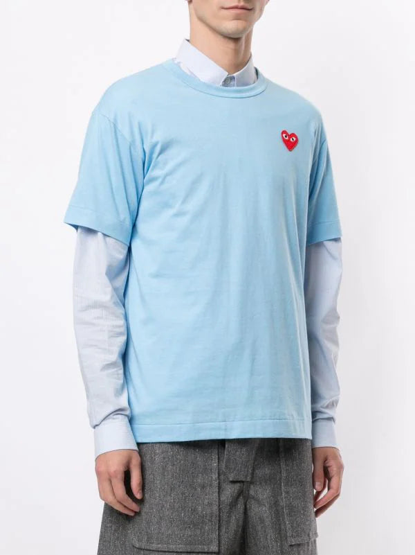N372O COMME DES GARÇONS PLAYS Camiseta Heart de algodón con logo
