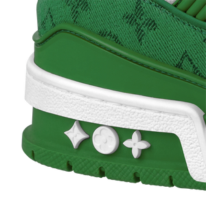 N372O TENIS LV TRAINER DENIM VERDE LOUIS VUITTON