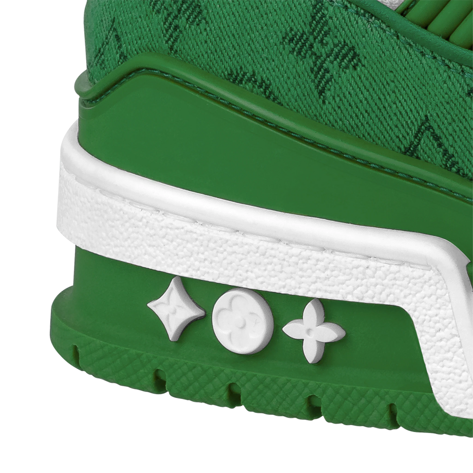 N372O TENIS LV TRAINER DENIM VERDE LOUIS VUITTON