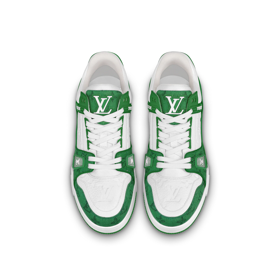 N372O TENIS LV TRAINER DENIM VERDE LOUIS VUITTON