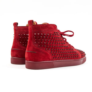 N372O  Christian Louboutin Rojo bota gamuza